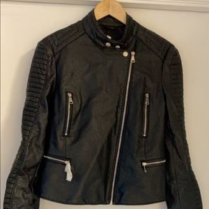 Max Studio leather biker jacket